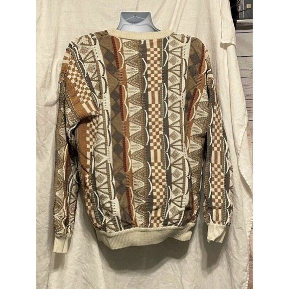 Cape Isle Pullover Sweater Mens Geometric Multicolor Long Sleeve Crew Neck XL - Picture 5 of 5